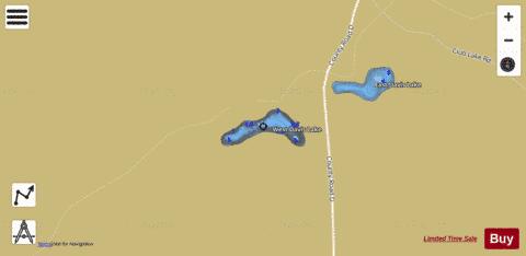 West Davis Lake depth contour Map - i-Boating App
