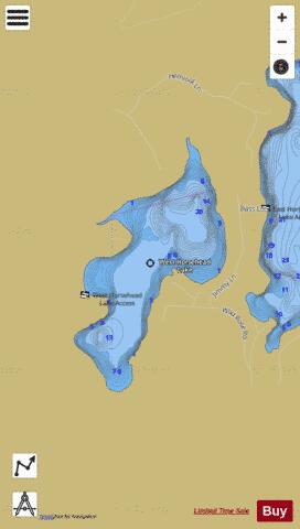 West Horsehead Lake depth contour Map - i-Boating App