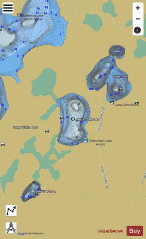 White Deer Lake depth contour Map - i-Boating App