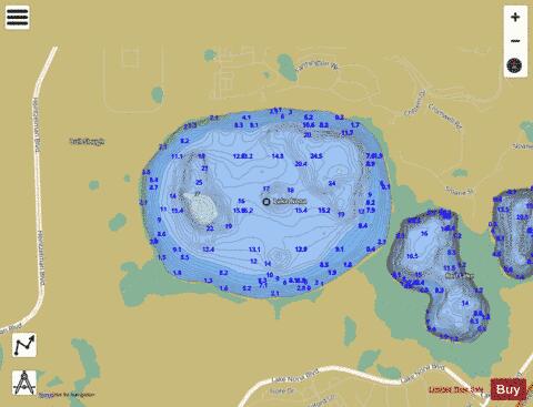 Lake Nona depth contour Map - i-Boating App