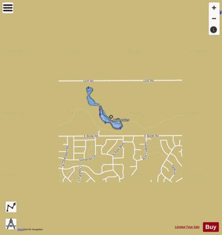 Bode Lake-South depth contour Map - i-Boating App