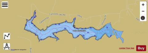 Carlinville Lake depth contour Map - i-Boating App