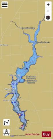 Lake Lou Yaeger depth contour Map - i-Boating App