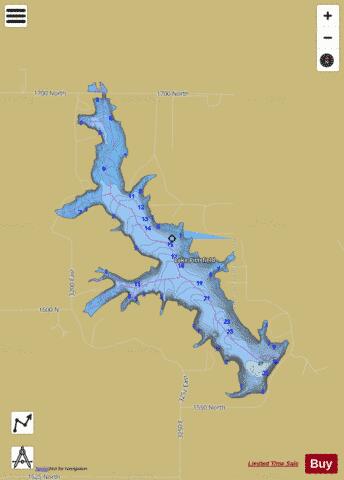Pittsfield Lake depth contour Map - i-Boating App