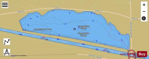 Saganashkee Slough depth contour Map - i-Boating App