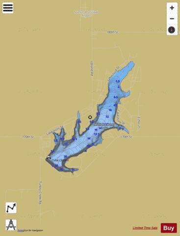 Marion Co. Lake, Marion depth contour Map - i-Boating App