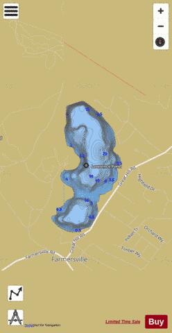 Lawrence Pond depth contour Map - i-Boating App