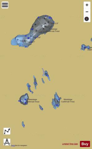 Necklace Lake #10 depth contour Map - i-Boating App