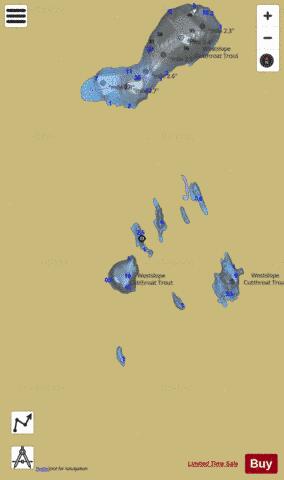 Necklace Lake #2 depth contour Map - i-Boating App