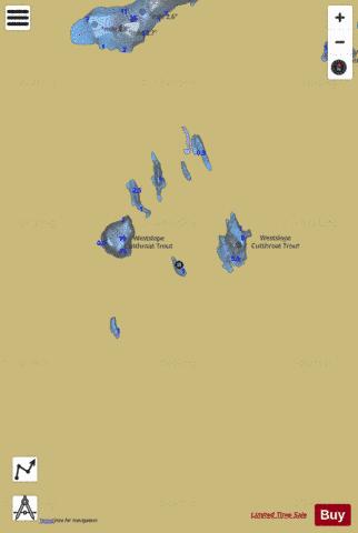 Necklace Lake #4 depth contour Map - i-Boating App