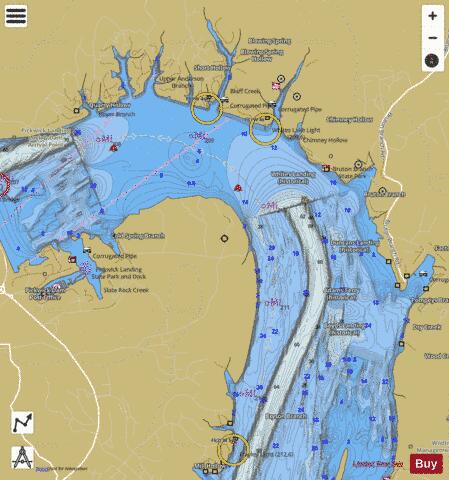 Tennessee River section 11_522_810 depth contour Map - i-Boating App