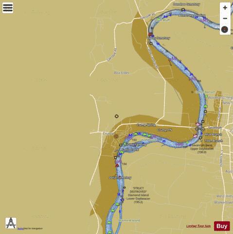 Tennessee River section 11_521_809 depth contour Map - i-Boating App