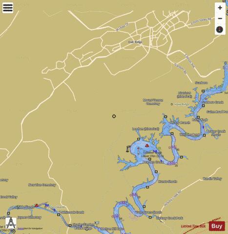 Tennessee River section 11_544_804 depth contour Map - i-Boating App