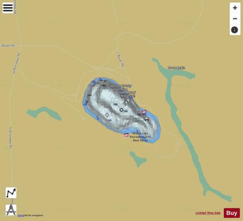 Lake Wazee depth contour Map - i-Boating App
