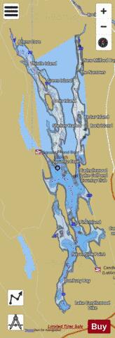 Candlewood Lake depth contour Map - i-Boating App
