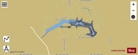 Lake Lancelot depth contour Map - i-Boating App