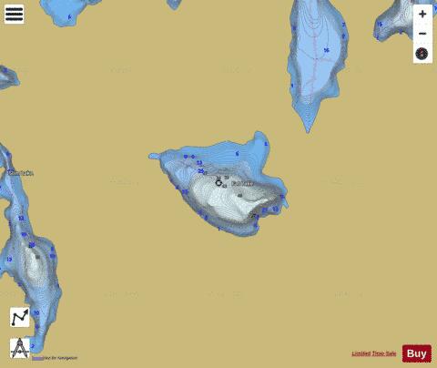 Fat Lake depth contour Map - i-Boating App
