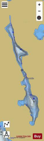 Slim Lake depth contour Map - i-Boating App