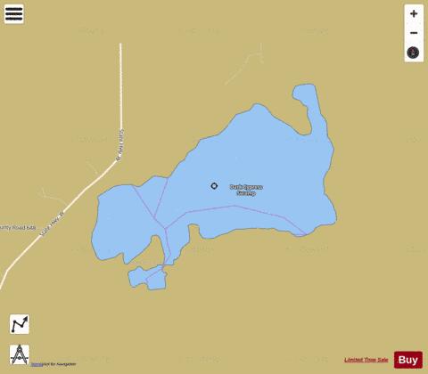 Dark Cypress Swamp depth contour Map - i-Boating App