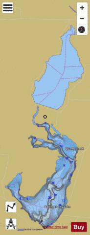Ballinger City Lake depth contour Map - i-Boating App