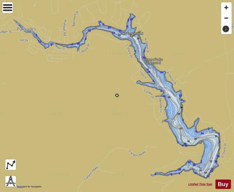 Lake Tanglewood depth contour Map - i-Boating App