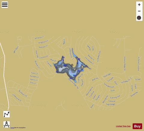 Lake Tonkawa depth contour Map - i-Boating App