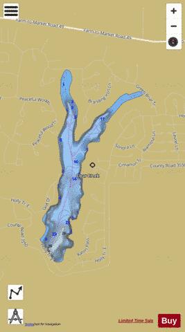 Lake Greenbriar depth contour Map - i-Boating App
