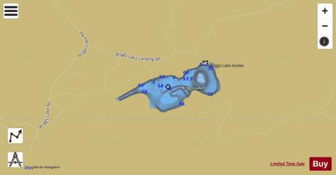 Briggs Lake depth contour Map - i-Boating App