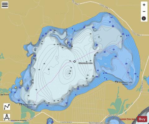 Grindstone Lake depth contour Map - i-Boating App