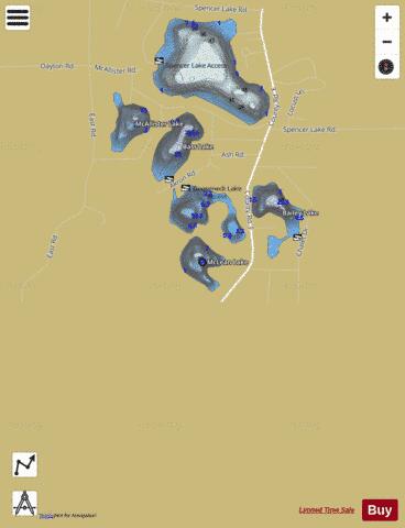McLean Lake depth contour Map - i-Boating App