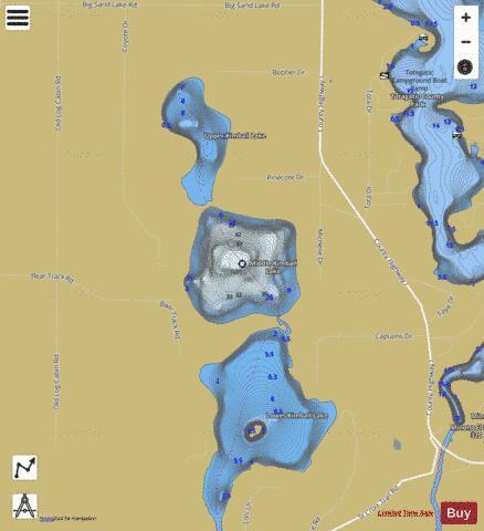 Middle Kimball Lake depth contour Map - i-Boating App