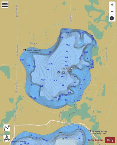 Middle McKenzie Lake depth contour Map - i-Boating App