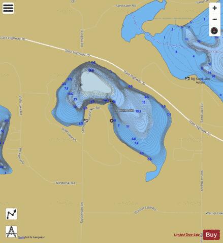 Viola Lake depth contour Map - i-Boating App