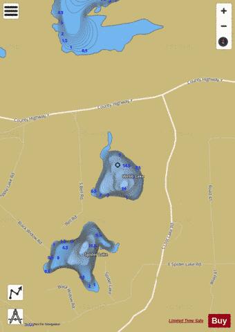 Webb Lake depth contour Map - i-Boating App