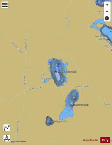 Upper Wapato Lake depth contour Map - i-Boating App