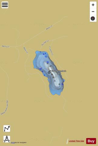 Ground Hemlock Lake depth contour Map - i-Boating App
