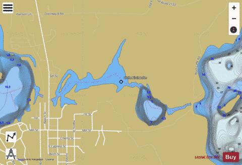 Little Birch Lake depth contour Map - i-Boating App