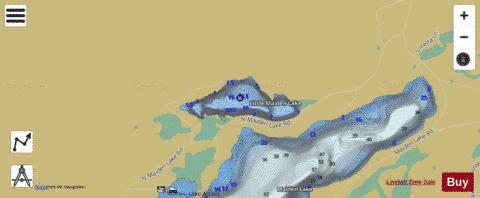 Little Maiden Lake depth contour Map - i-Boating App