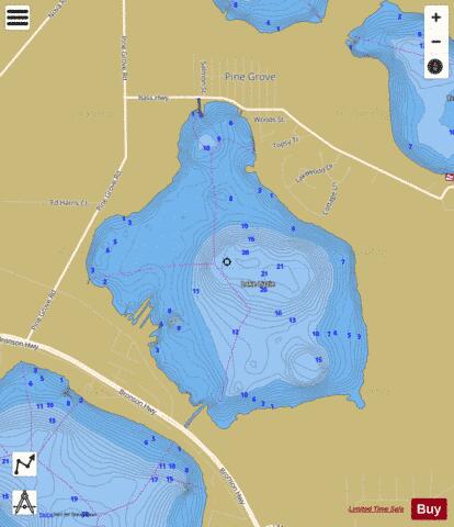 Lizzie depth contour Map - i-Boating App