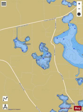 LAKE ALICE depth contour Map - i-Boating App