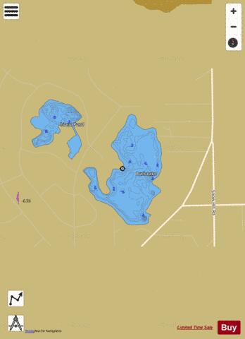 BUCK LAKE depth contour Map - i-Boating App
