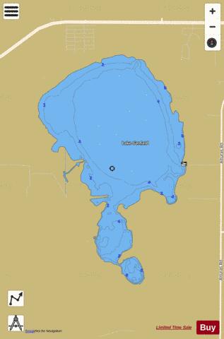 LAKE GARFIELD depth contour Map - i-Boating App