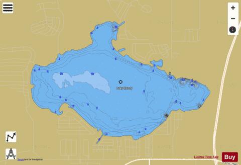 LAKE HENRY depth contour Map - i-Boating App