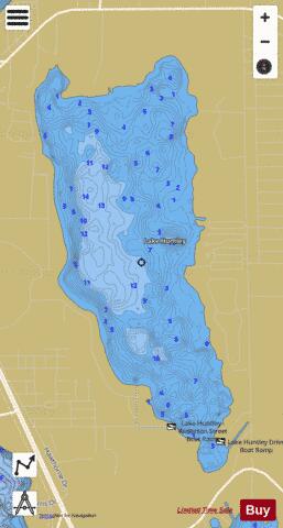 LAKE HUNTLEY depth contour Map - i-Boating App