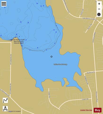 INDIAN HEAD SWAMP depth contour Map - i-Boating App