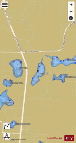 LAKE KELL depth contour Map - i-Boating App
