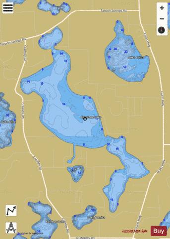 KEYSTONE LAKE depth contour Map - i-Boating App