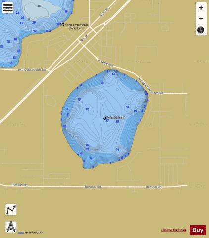 LAKE MCLEOD depth contour Map - i-Boating App