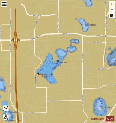 LAKE ORIENTA depth contour Map - i-Boating App