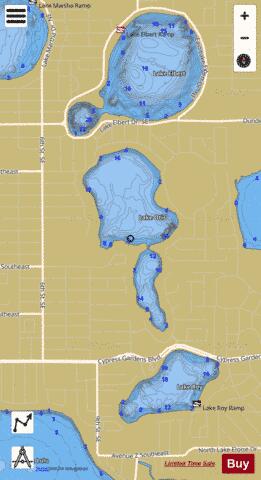 LAKE OTIS depth contour Map - i-Boating App
